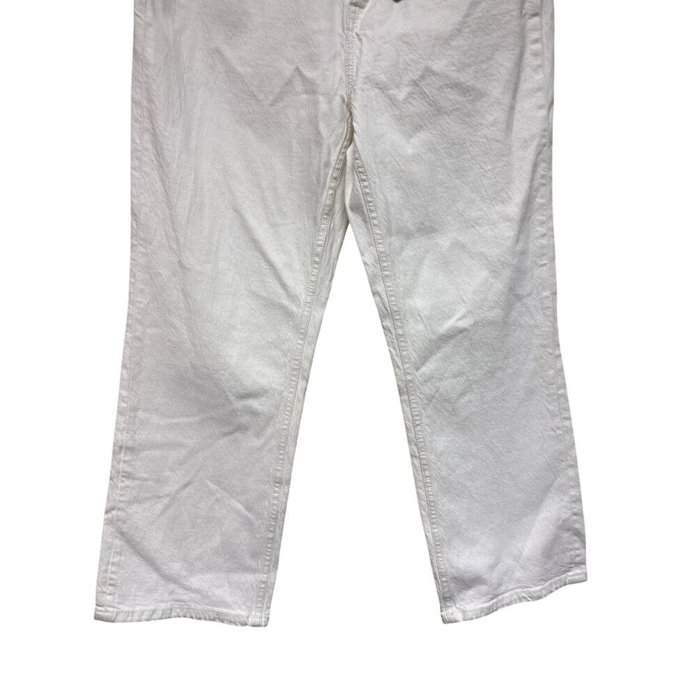 Rebecca Minkoff Ankle Kick Women's Jeans White High Rise Denim Flare Size 30 NEW - Picture 4 of 14